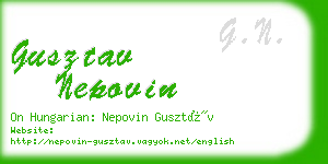 gusztav nepovin business card